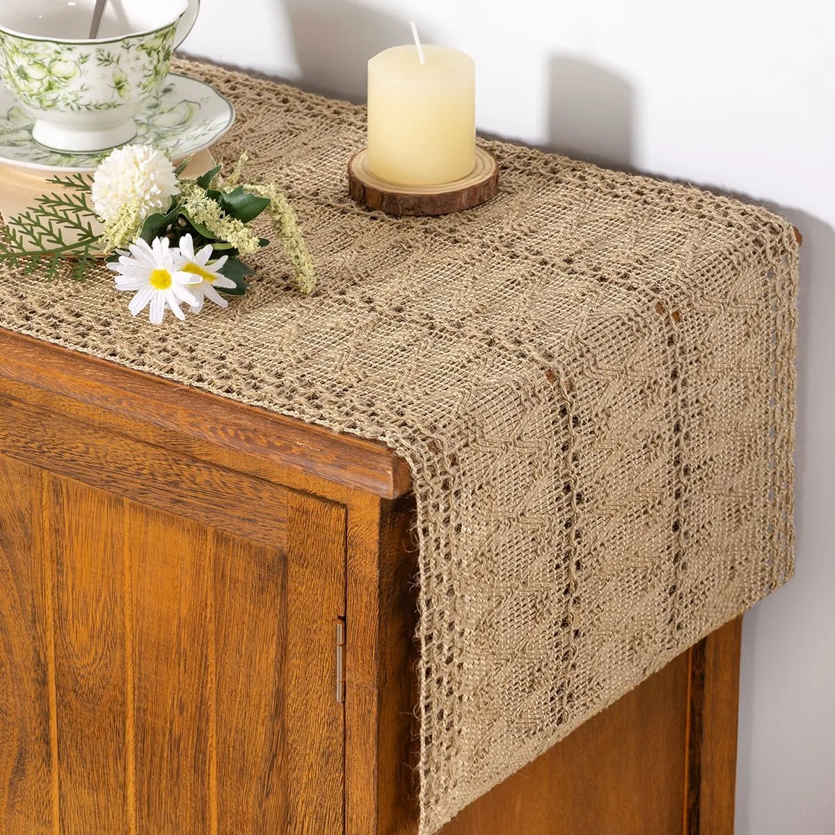 boho table runner macrame 1