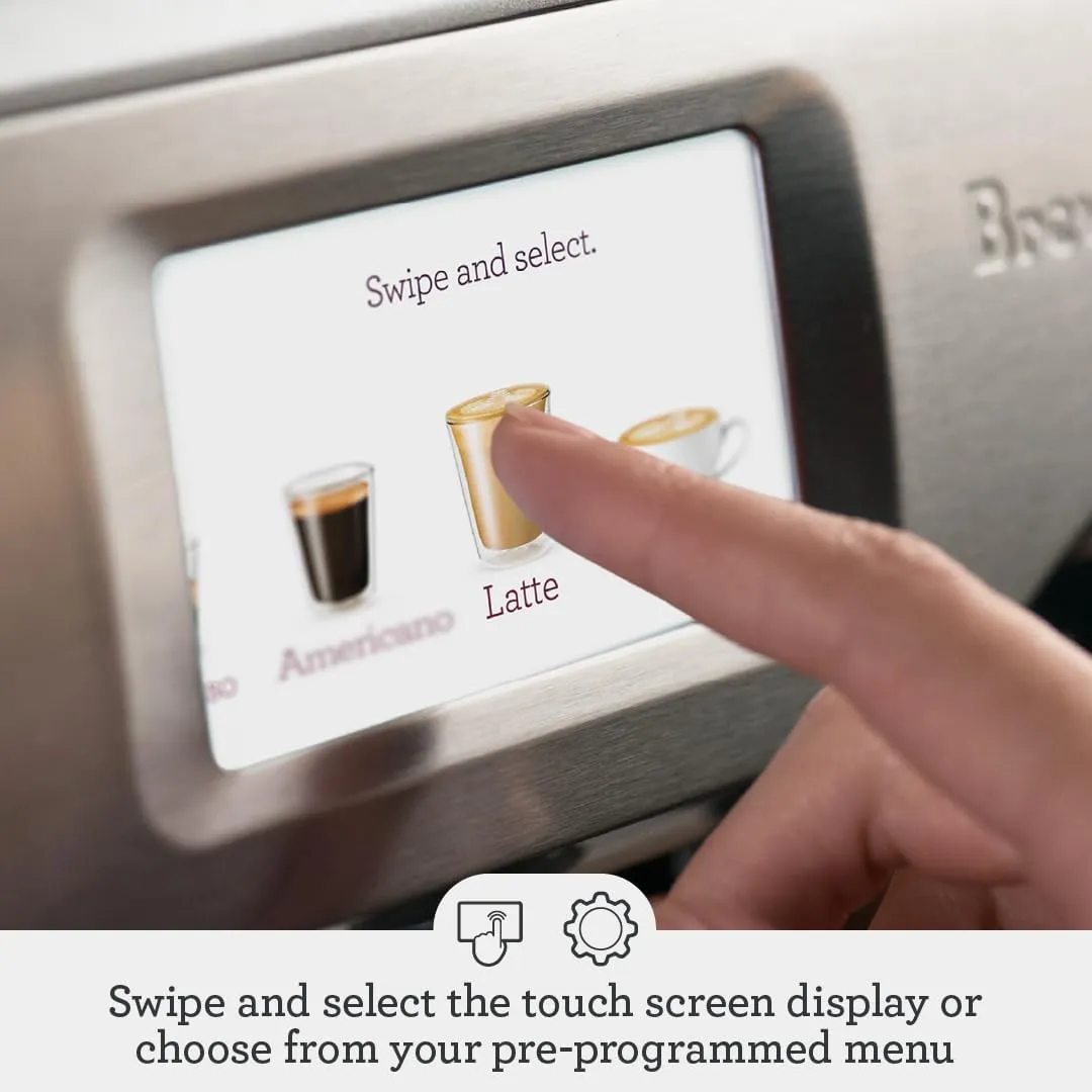 breville barista touch bean to cup espresso machine | silver