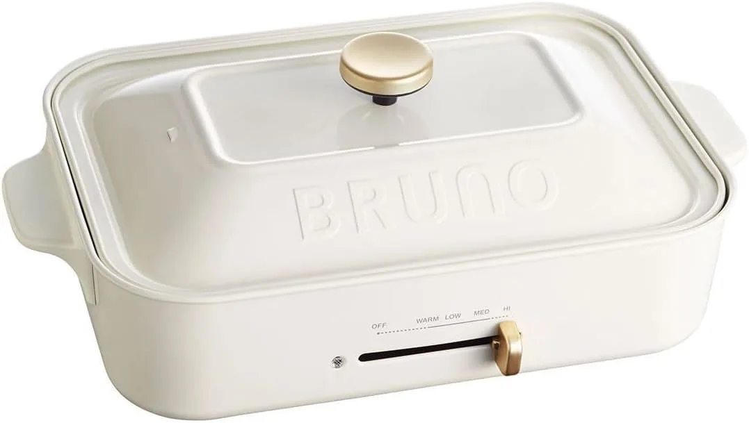 bruno compact hot plate takoyaki grill pot white 1