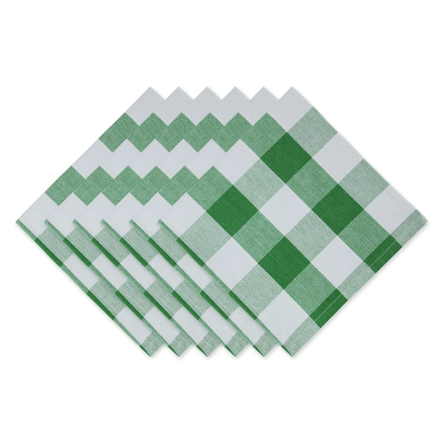 buffalo check napkins green 1