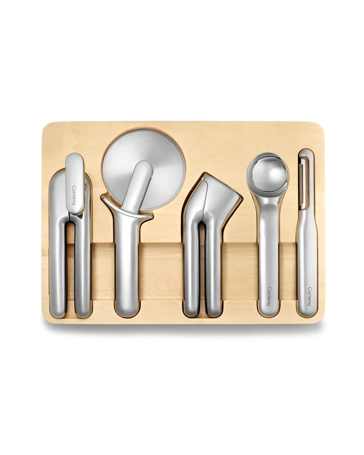 caraway 5pc stainless steel kitchen gadget set storage 1