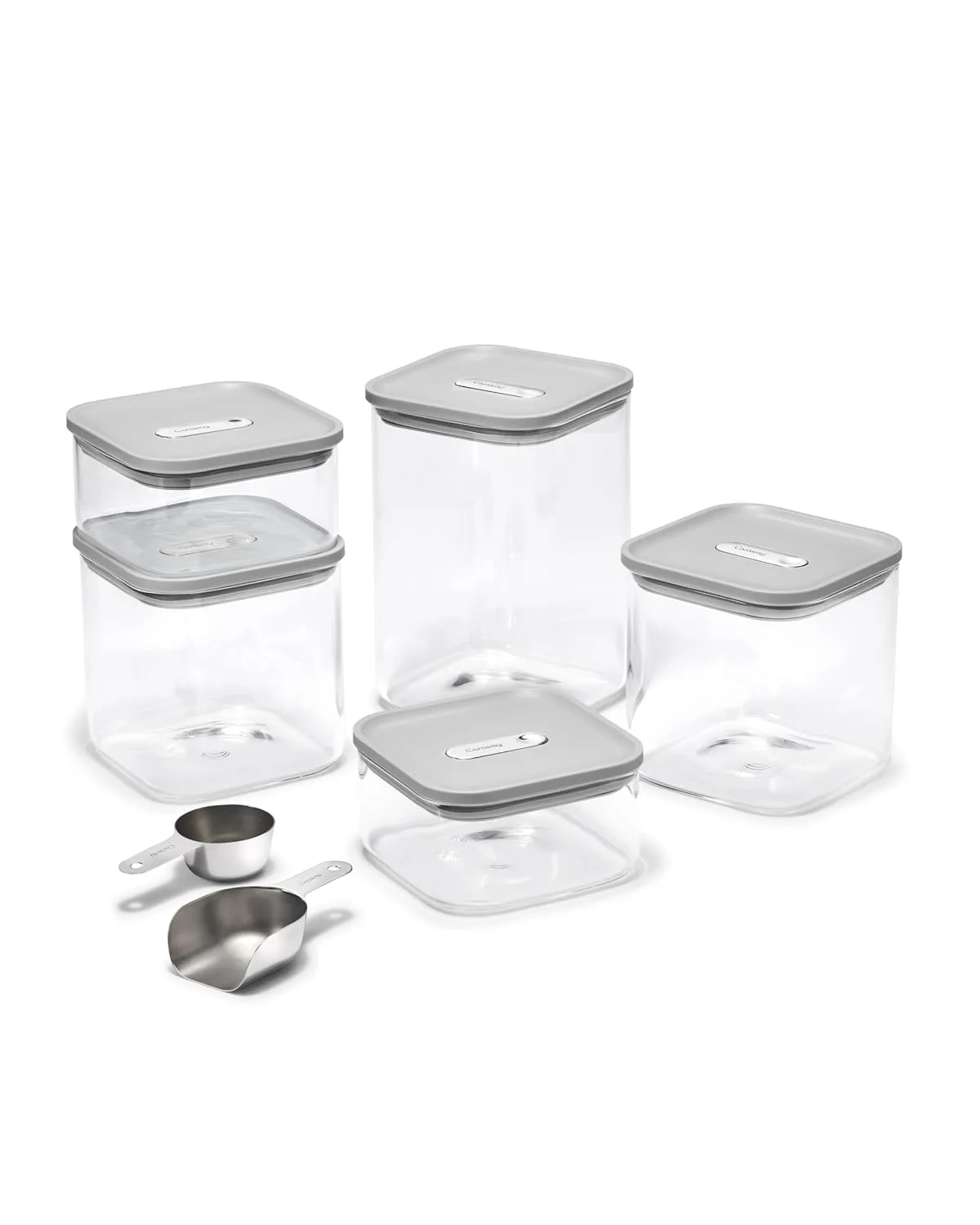 caraway glass airtight food storage containers gray 1