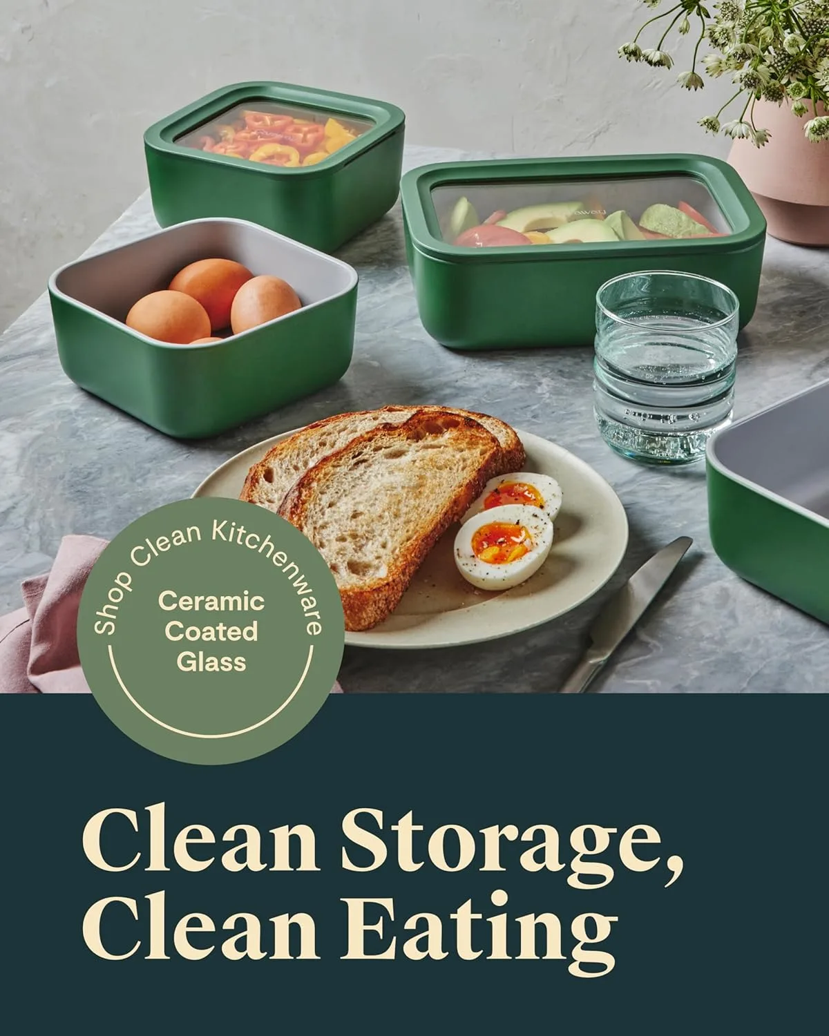 caraway glass food storage set mist 2