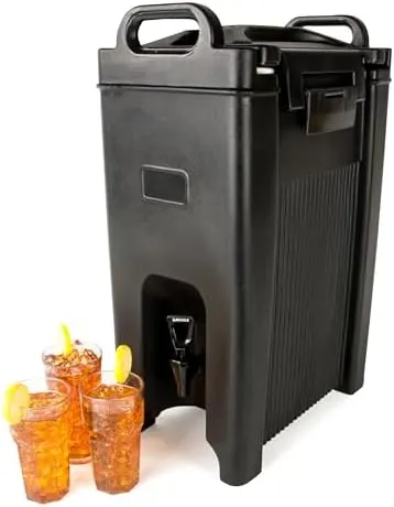 Carlisle XT500003 Insulated Beverage Dispenser, 5 Gallon, Black