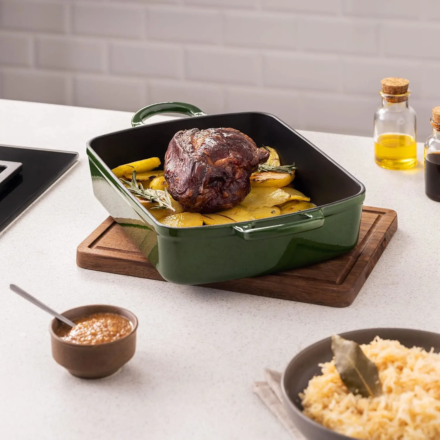 cast iron casserole enamel 2