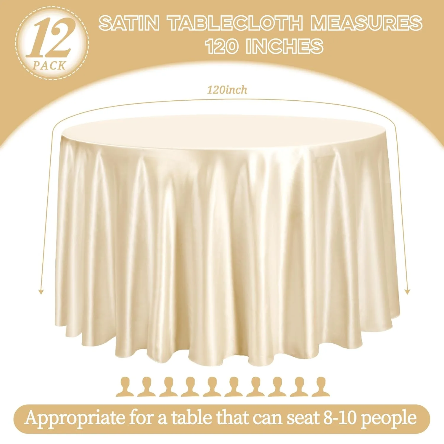 champagne satin tablecloth 2