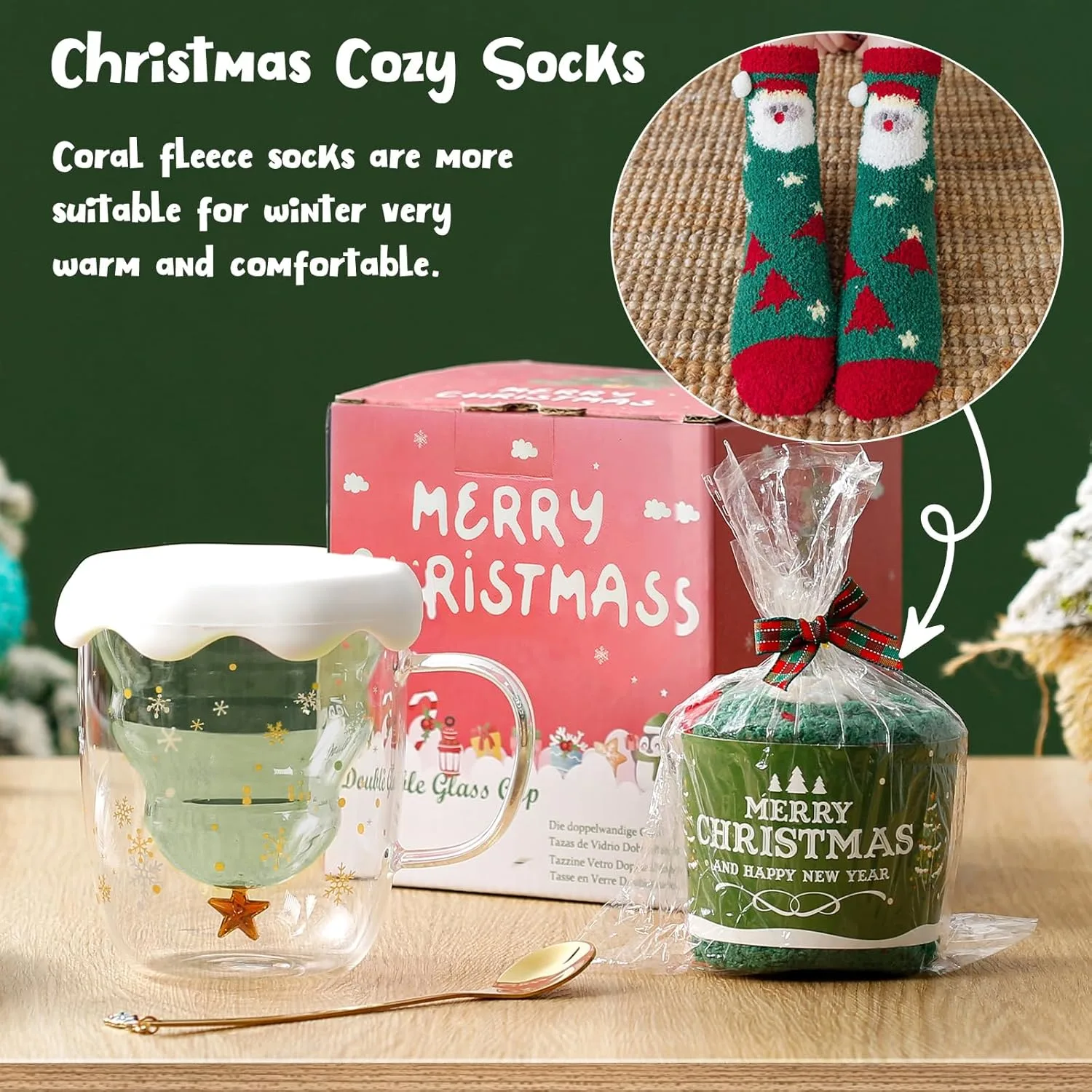 christmas coffee glass mug 2