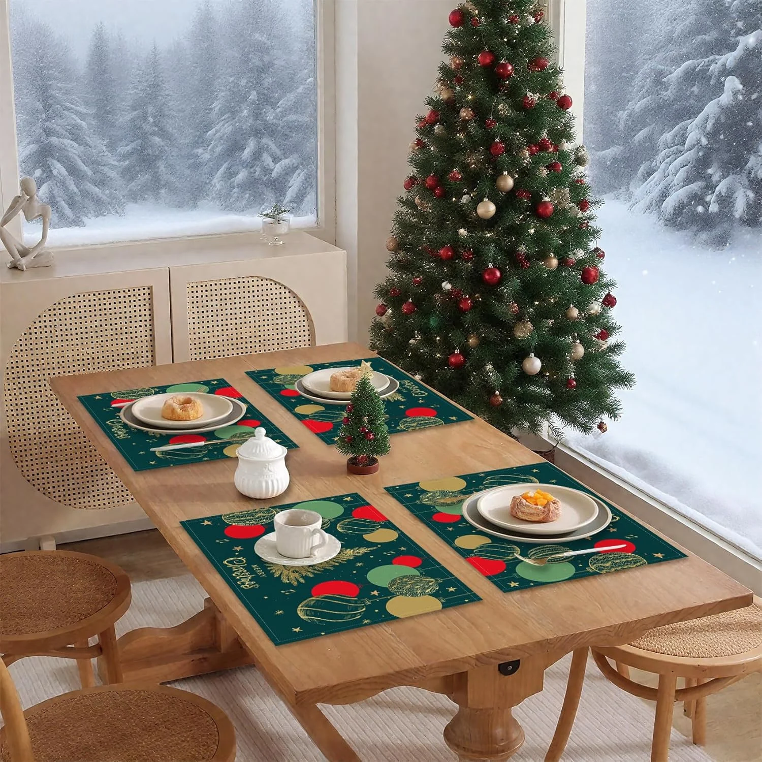 christmas placemats green 2