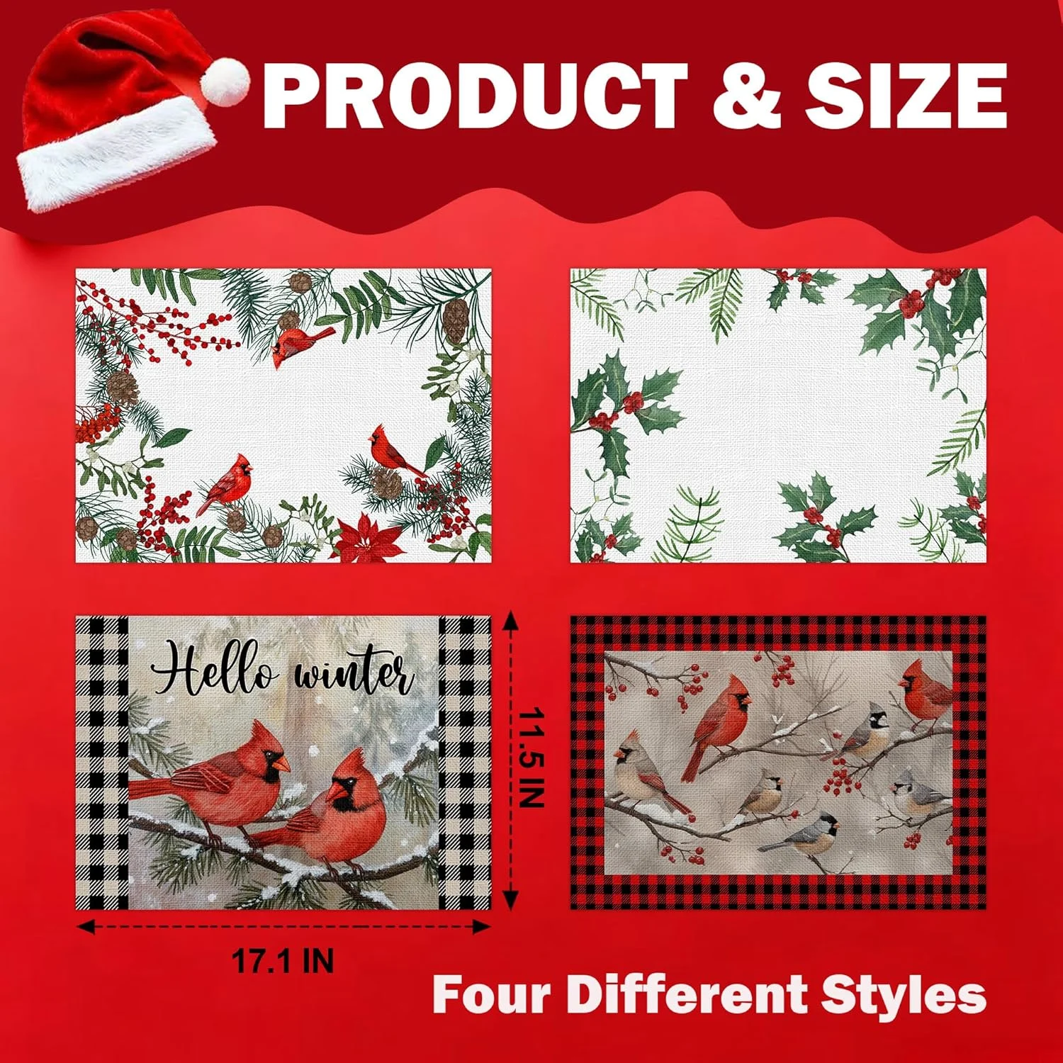 christmas placemats holiday 2