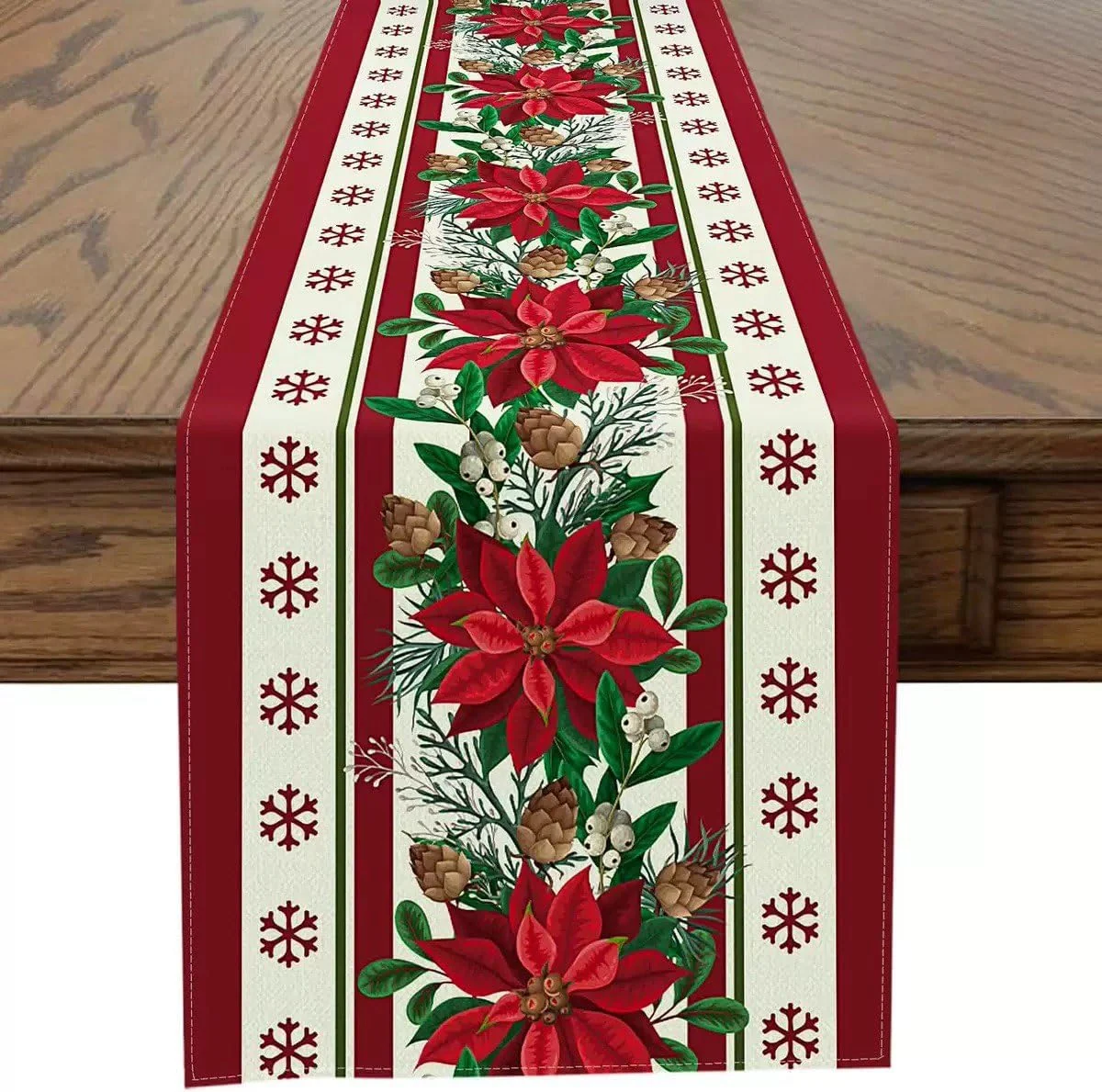 christmas table runner linen 1