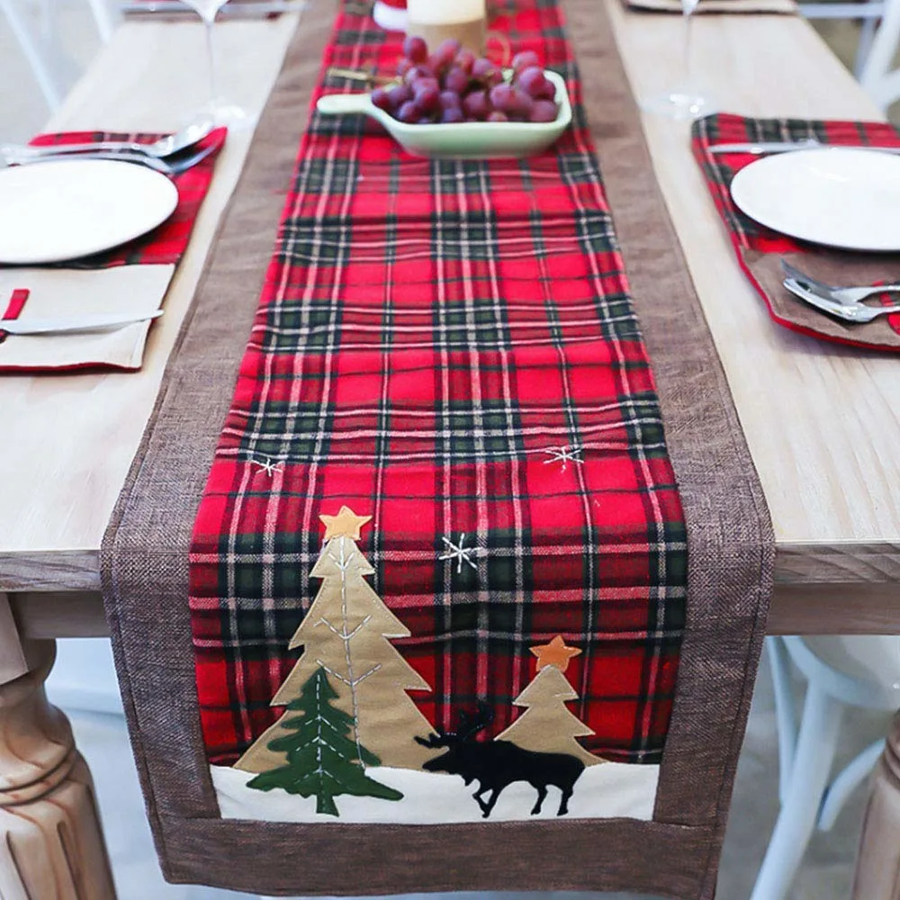 christmas table runner tree 1