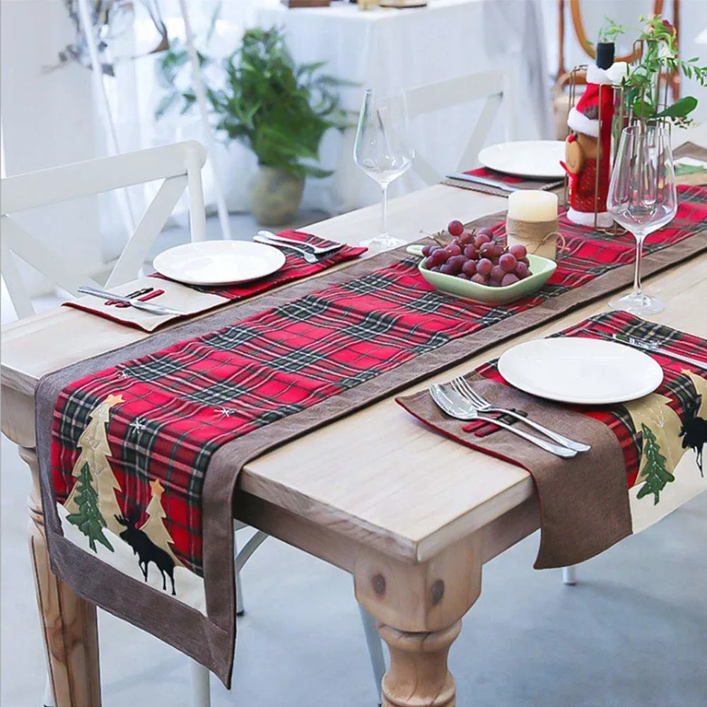 christmas table runner tree 2