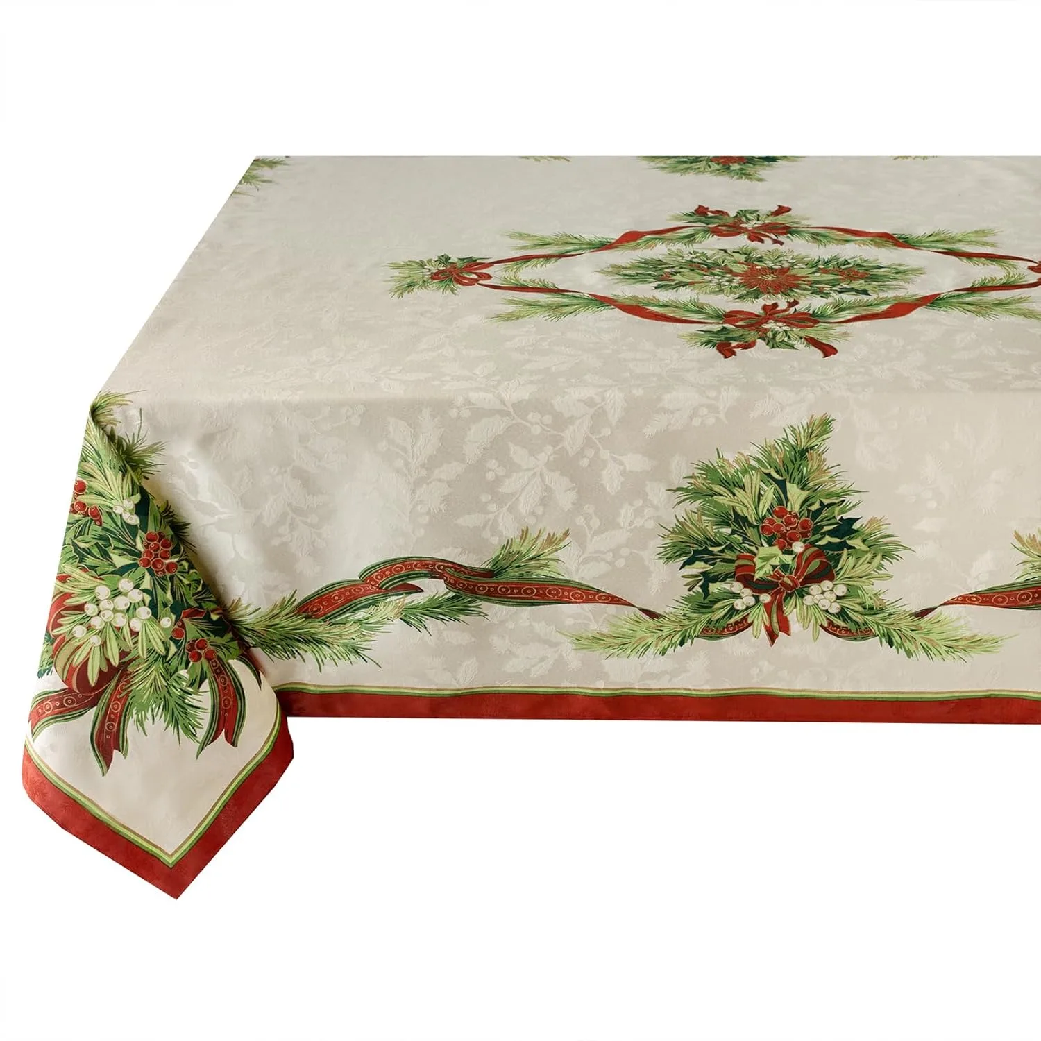christmas tablecloth ribbons 1