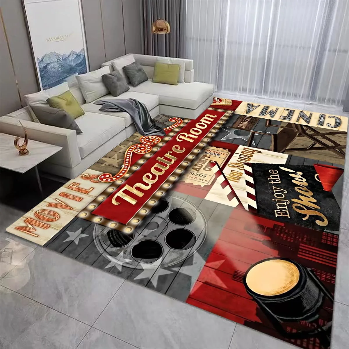 cinema rug red movie theater 1
