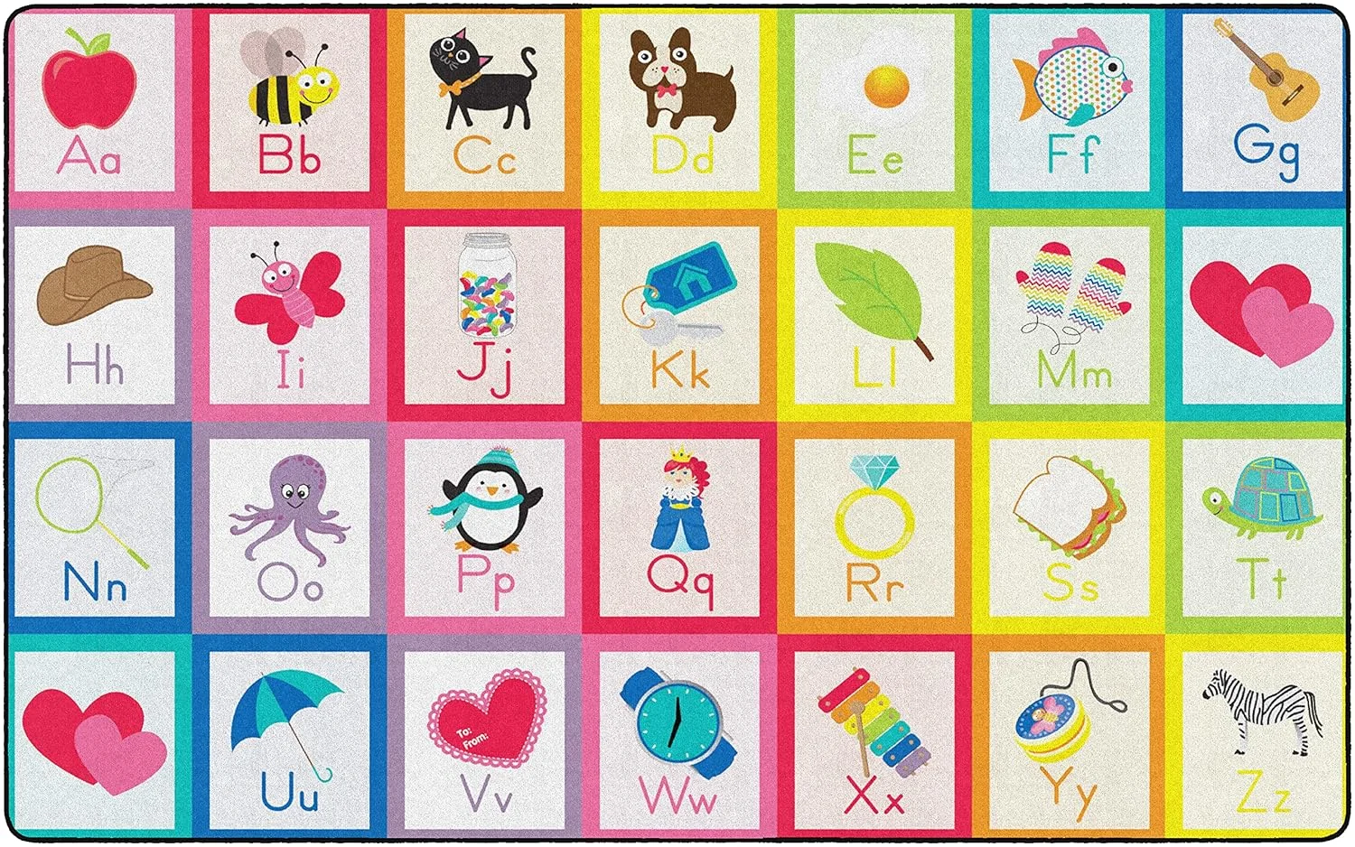 classroom rug alphabet rainbow 1