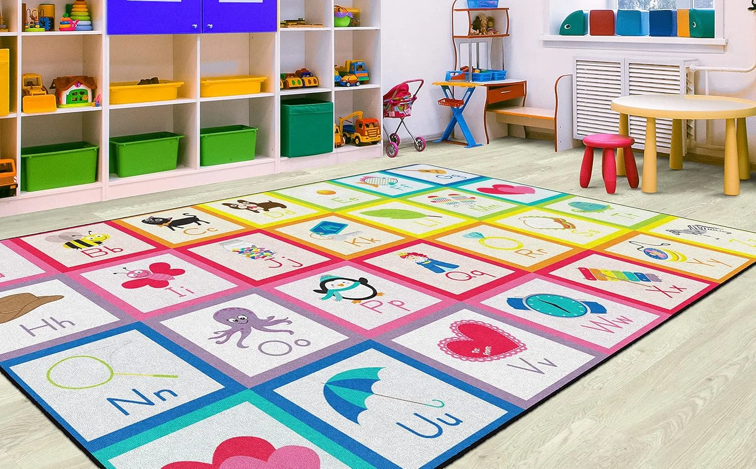 classroom rug alphabet rainbow 2