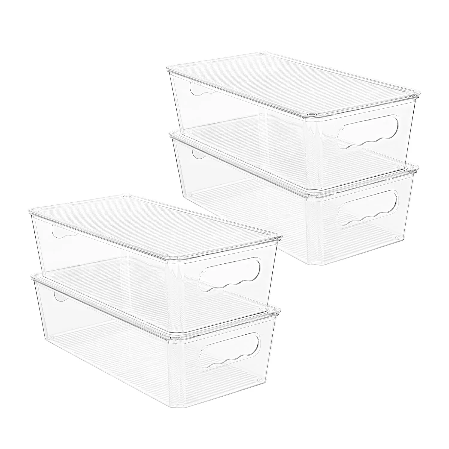clear organizer bins lids 1