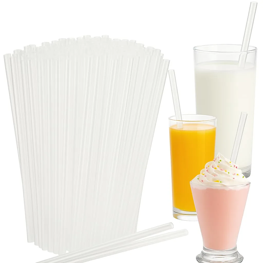 clear plastic straws pack 2