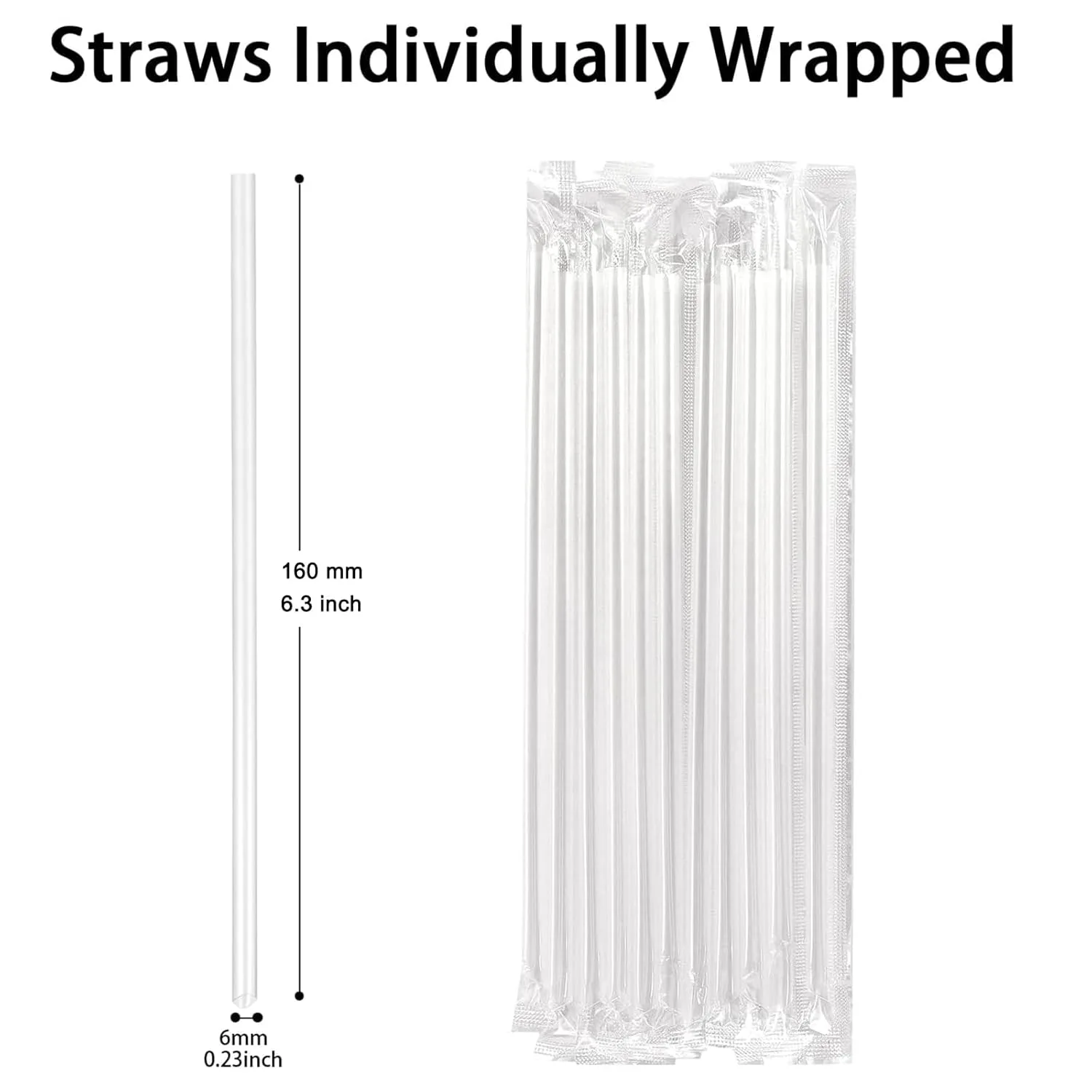 clear straws disposable 2
