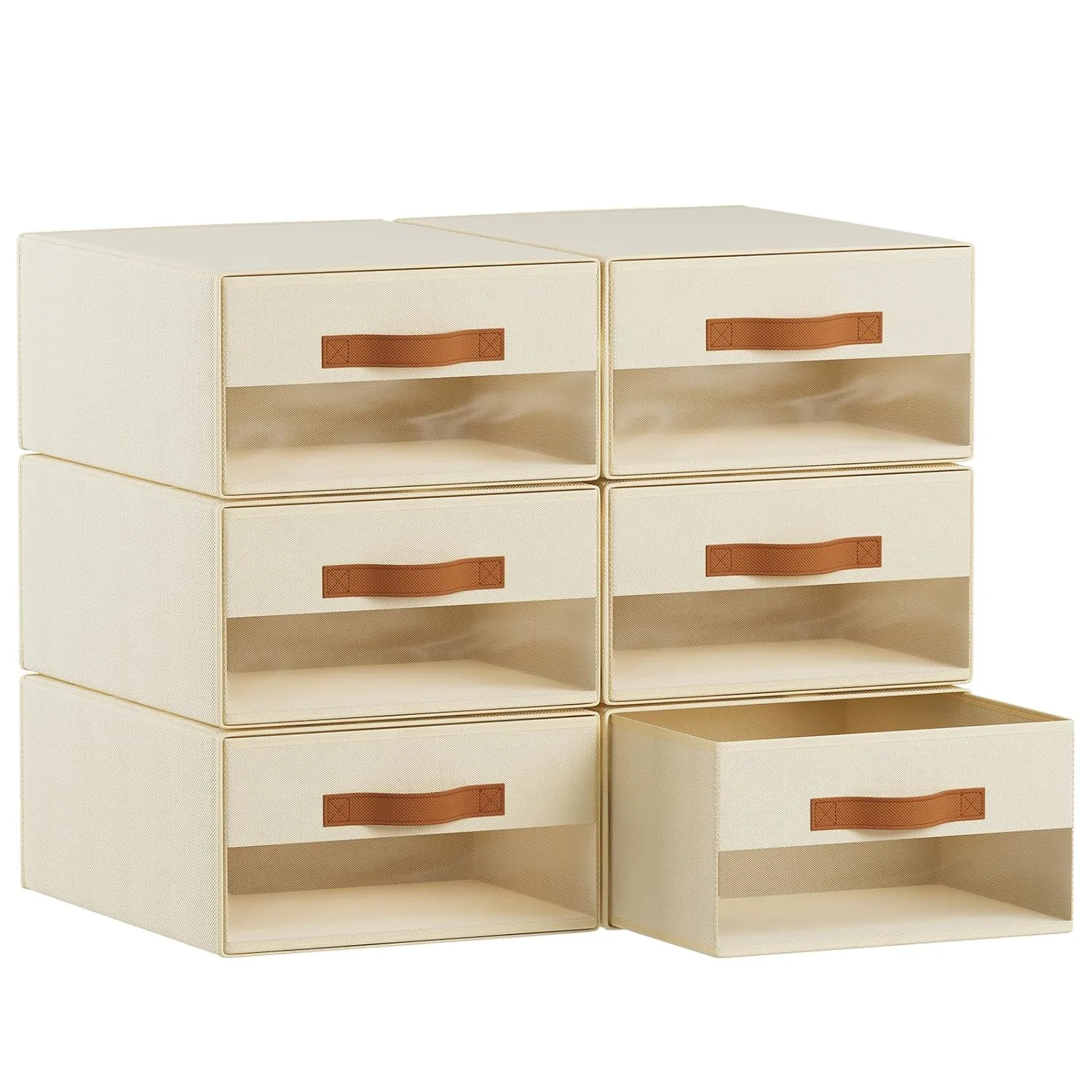 closet storage bins stackable fabric 1
