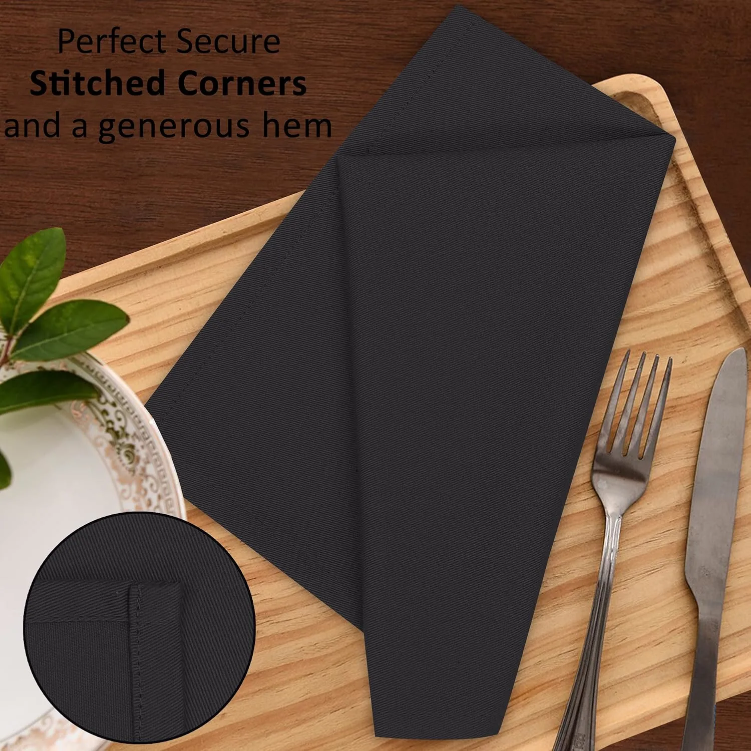 cloth napkins black 2