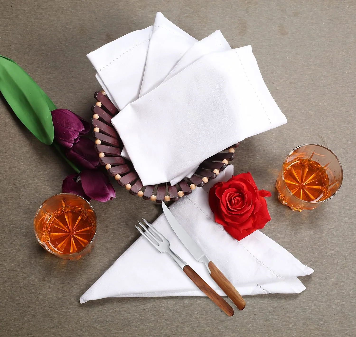 cloth napkins hemstitched cotton 2