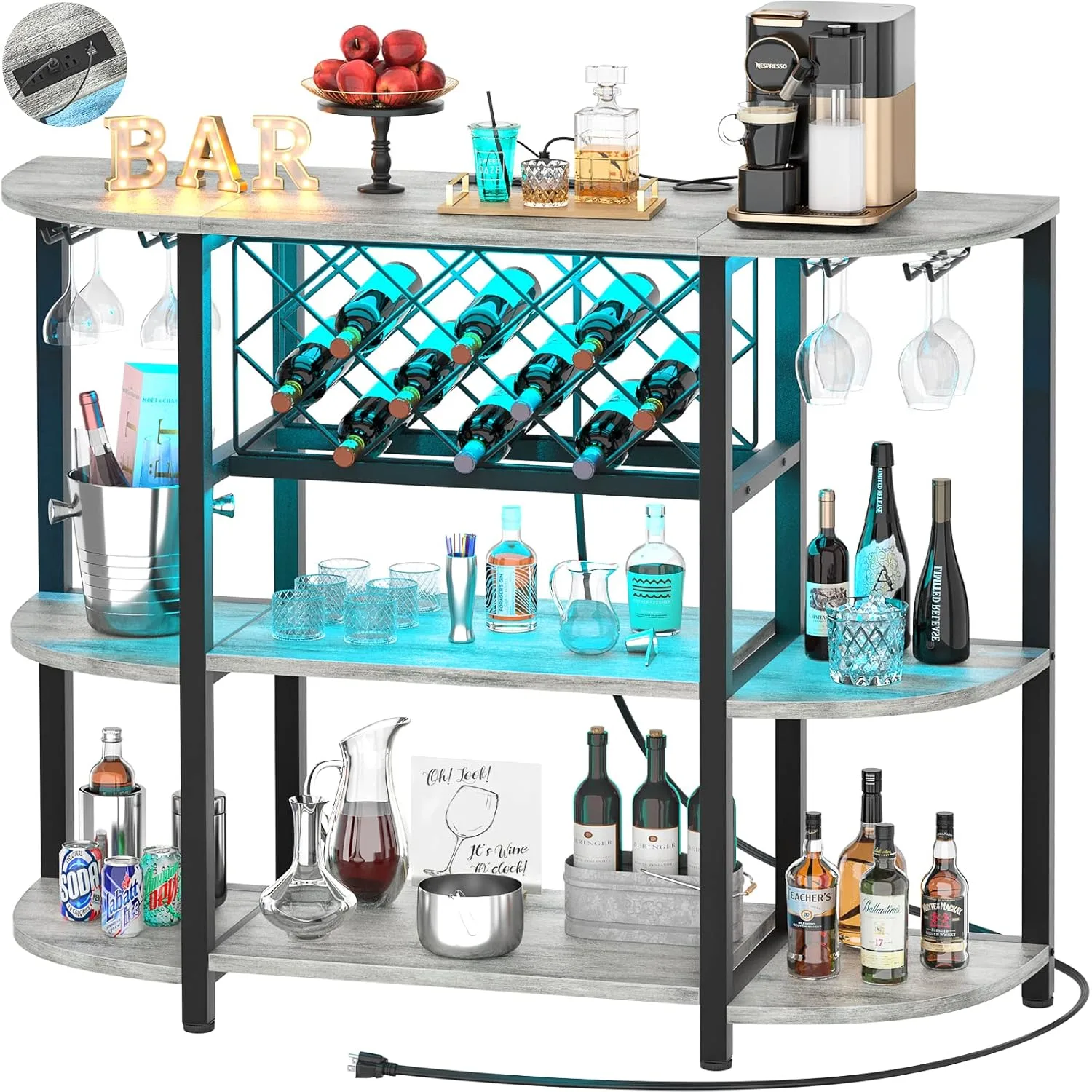 coffee bar cabinet led 1