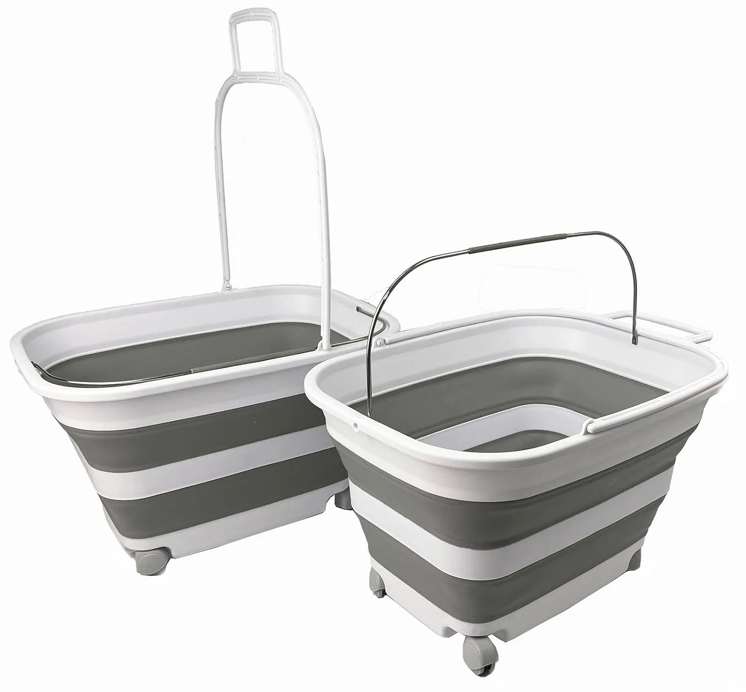 collapsible laundry basket wheels 1