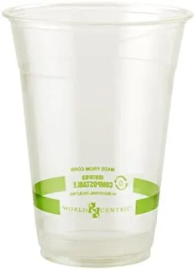 Compostable Cold Cups - 16oz, 1000 Pack