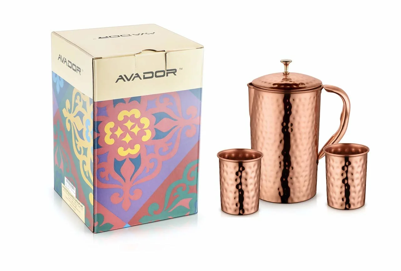 copper jug glasses 1