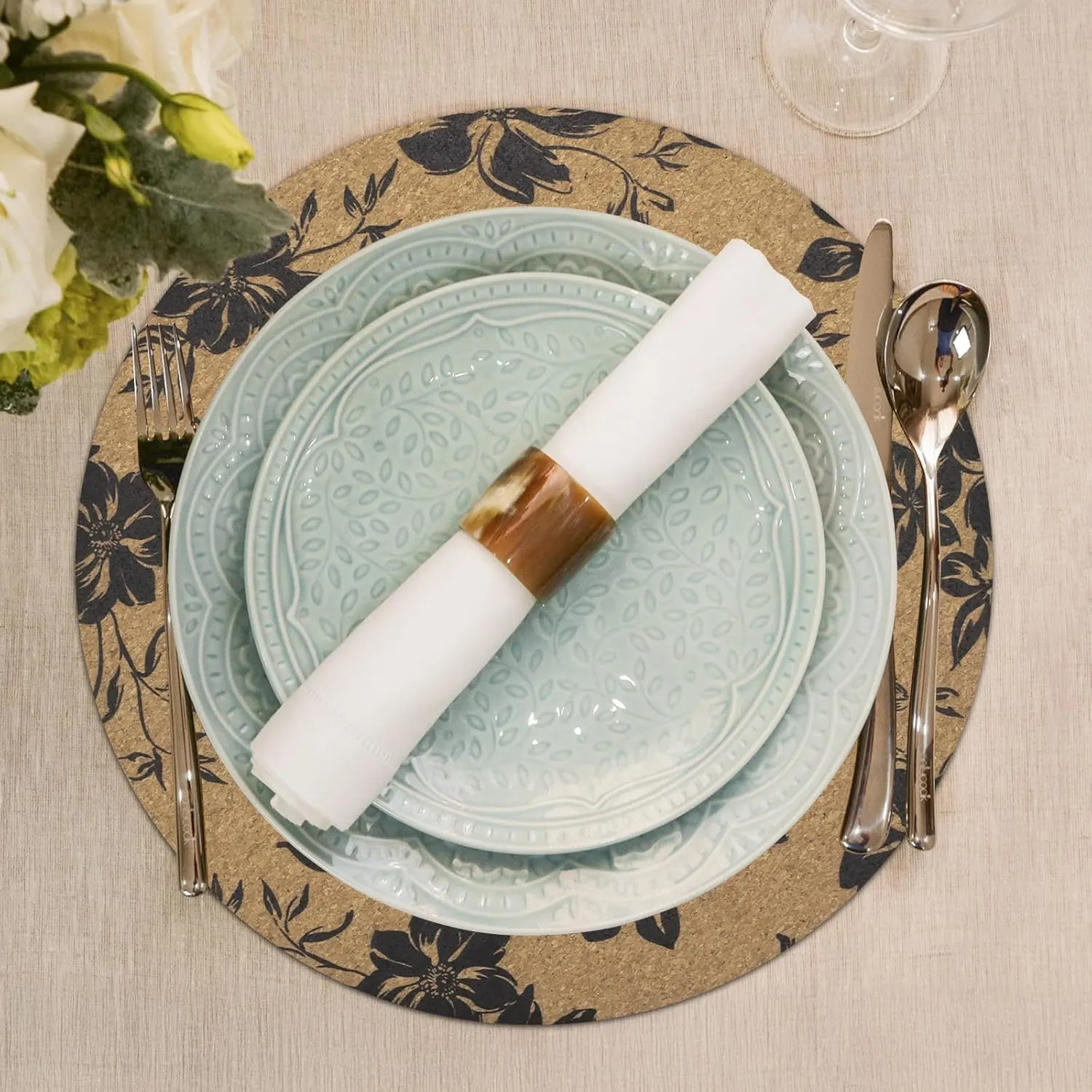 cork placemats washable round 2