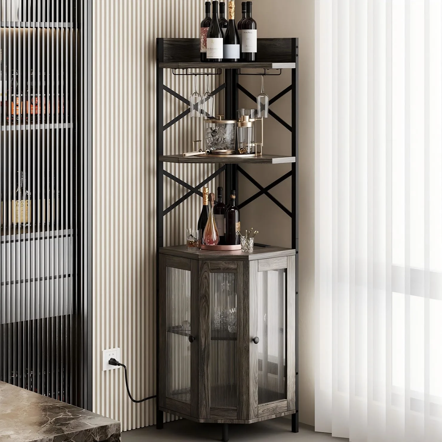 corner bar cabinet power 1