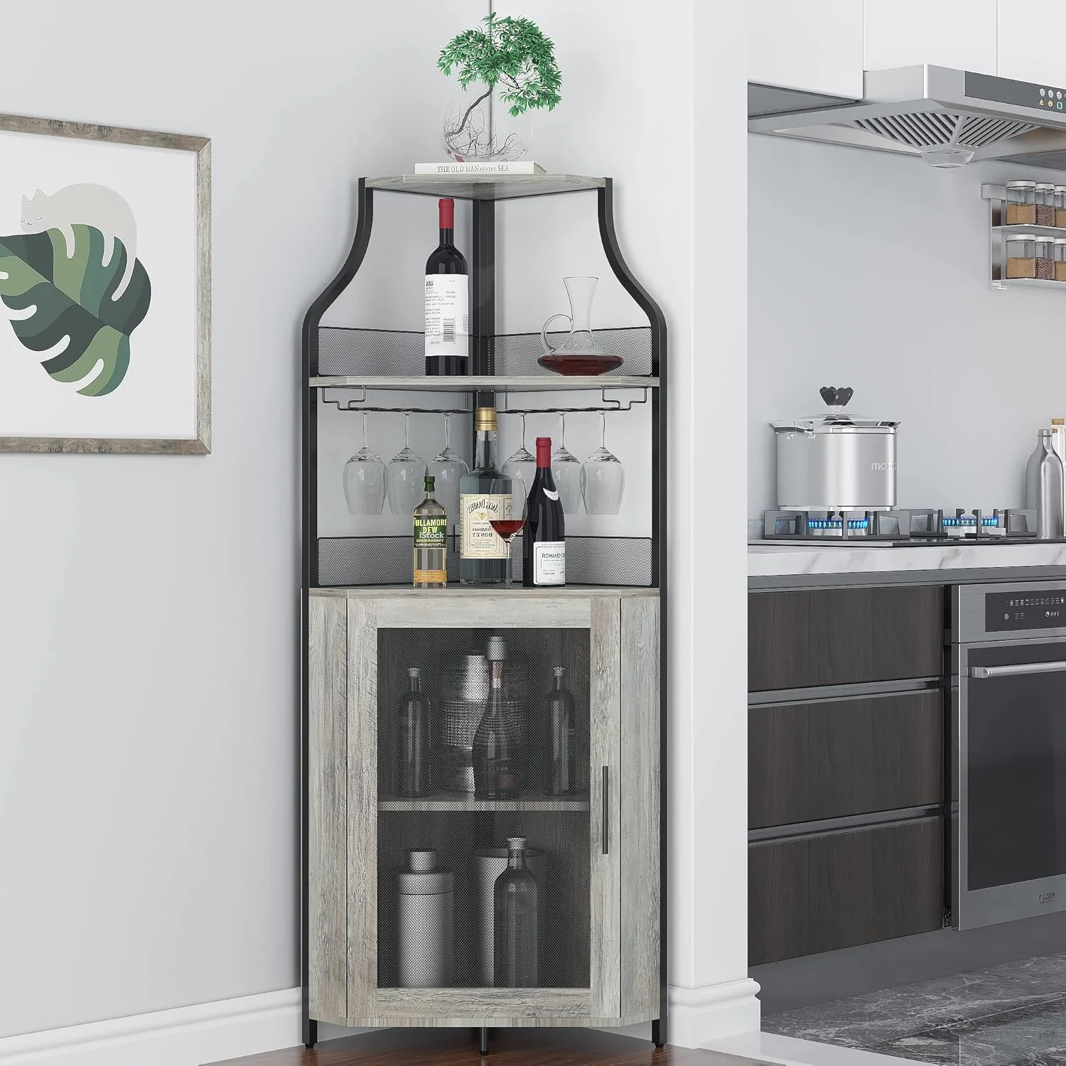 corner wine bar cabinet 1