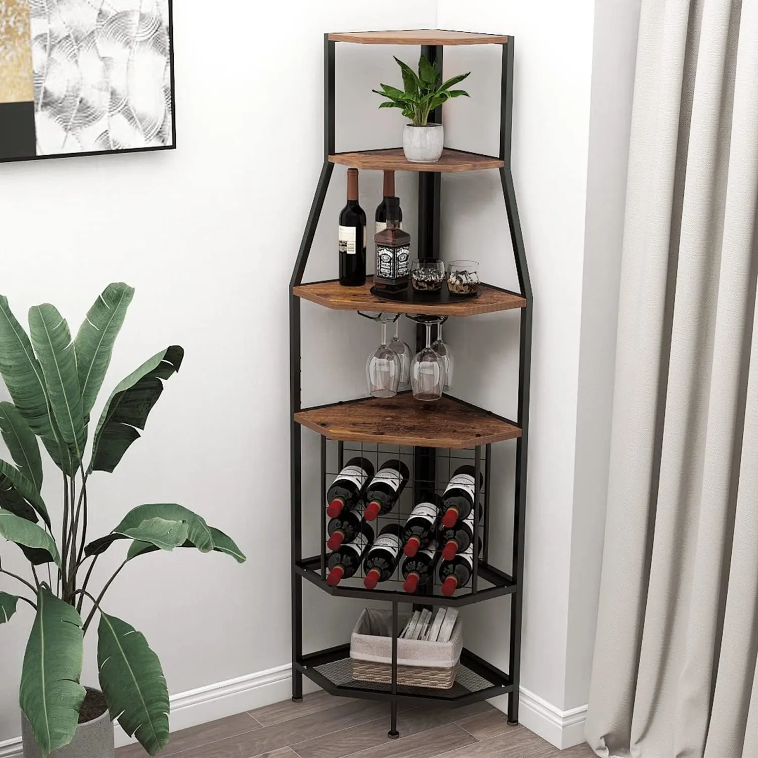 corner wine rack 5 tier 1