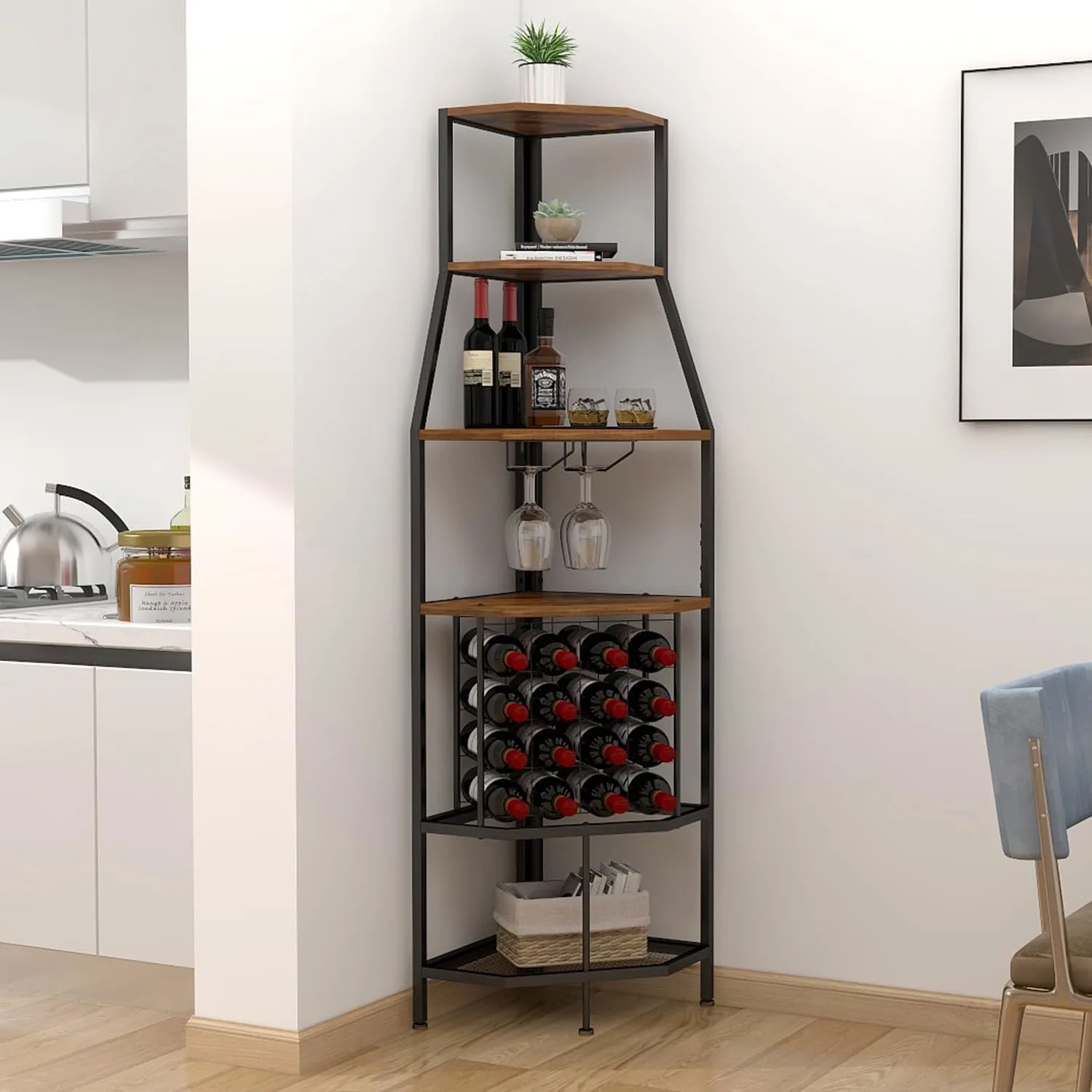 corner wine rack 5 tier 2