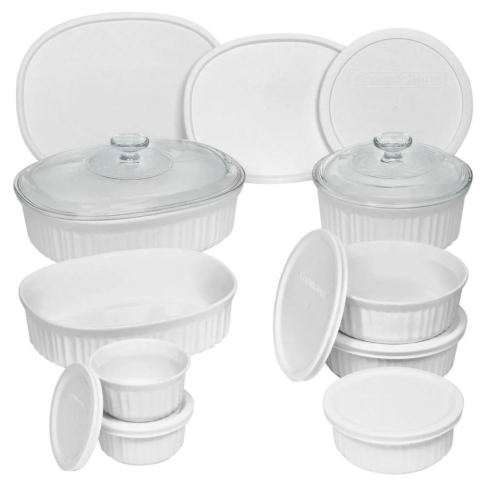 corningware french white bakeware set 1