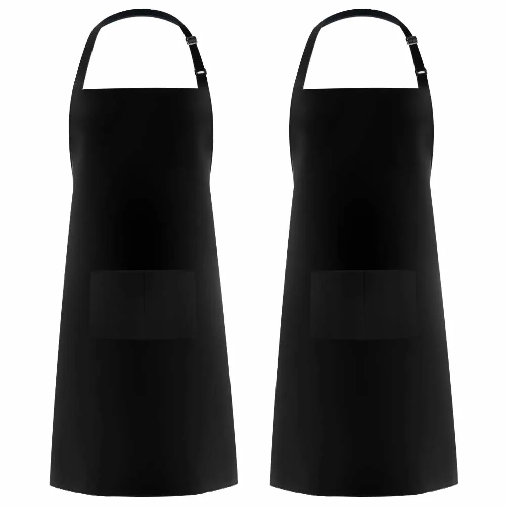 cotton bib apron black 1