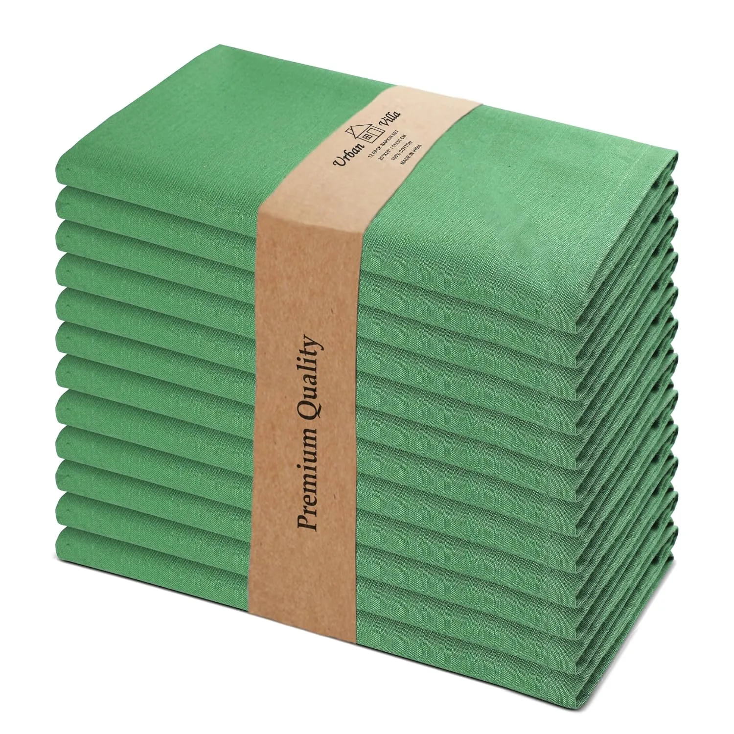 cotton dinner napkins green 1