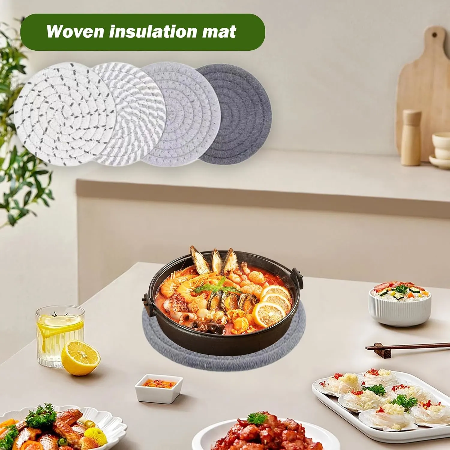cotton trivet set 2