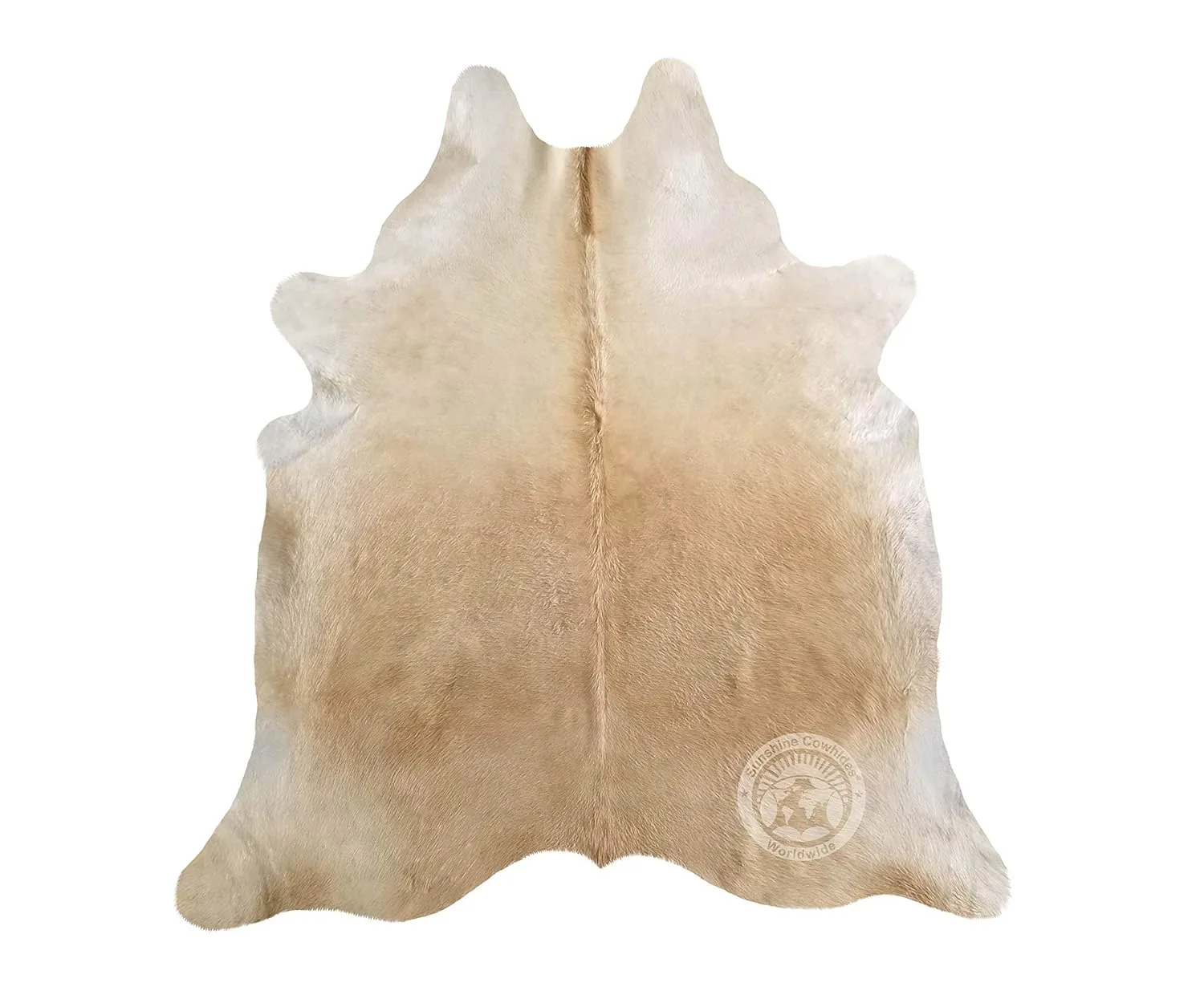 cowhide rug palomino beige 1