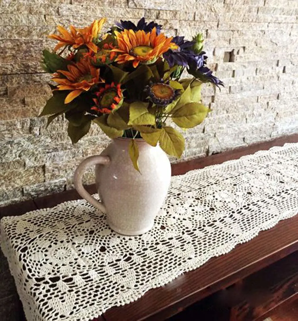 crochet lace table runner 1