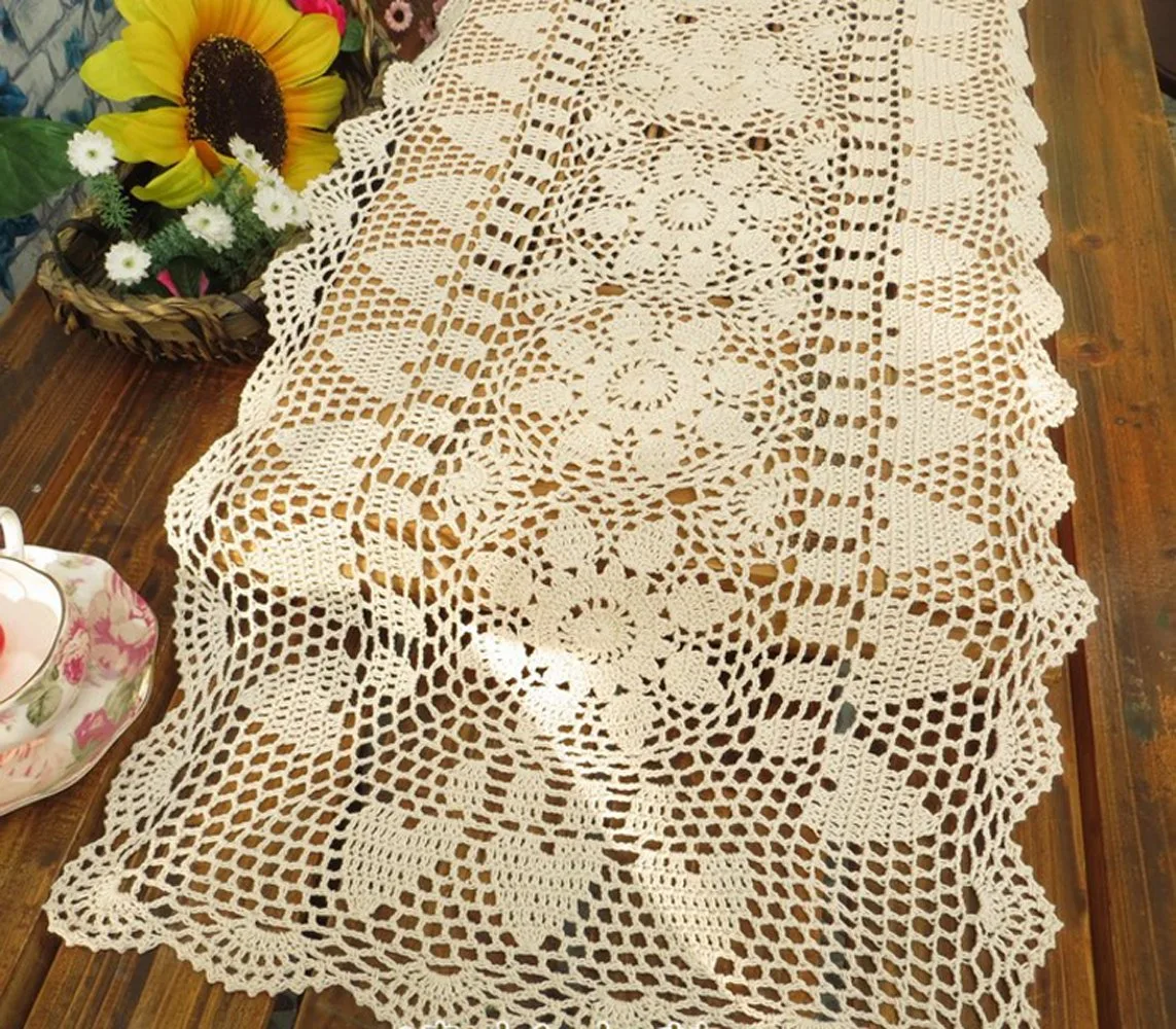 crochet lace table runner 2