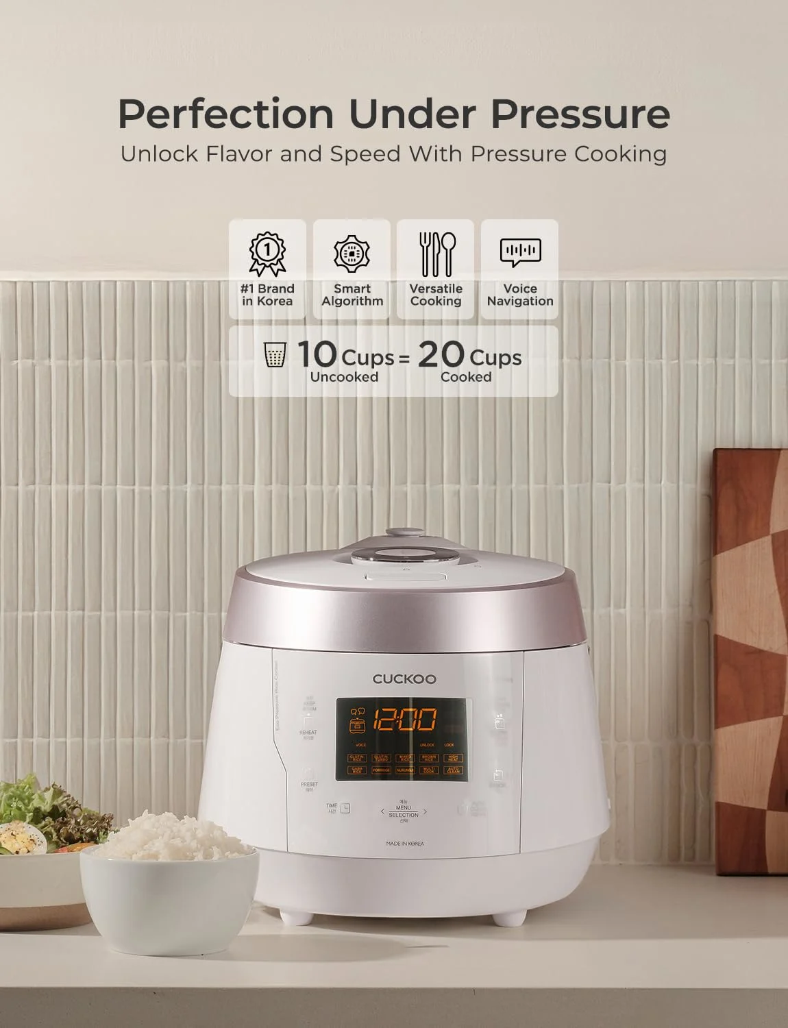 cuckoo pressure rice cooker warmer 13 modes 20 cup 2
