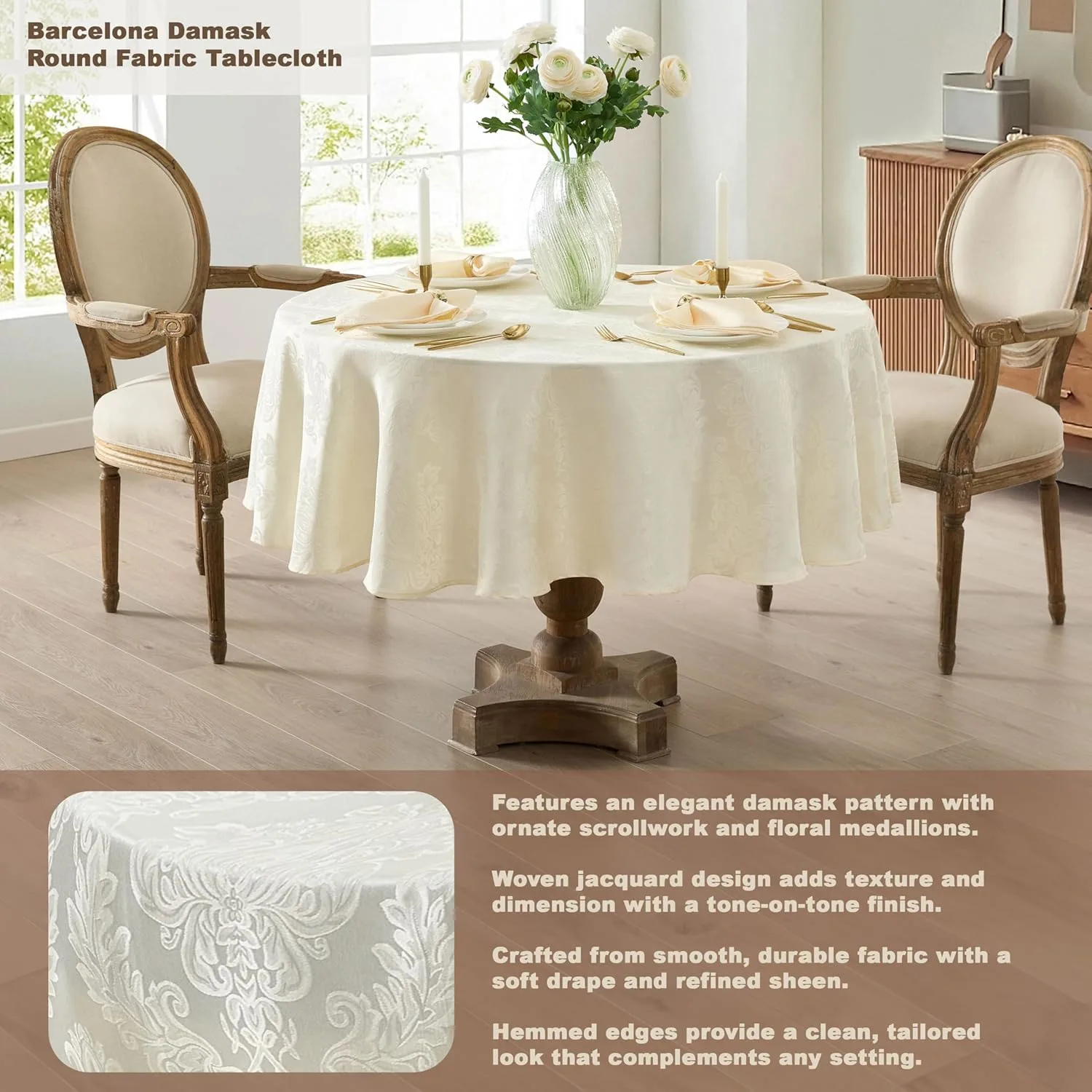 damask tablecloth round 2