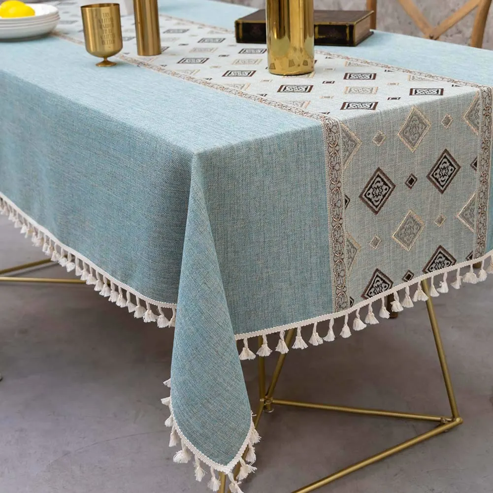 deep dream tablecloth blue 1