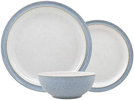Denby Elements 12-Piece Dinnerware Set - Blue