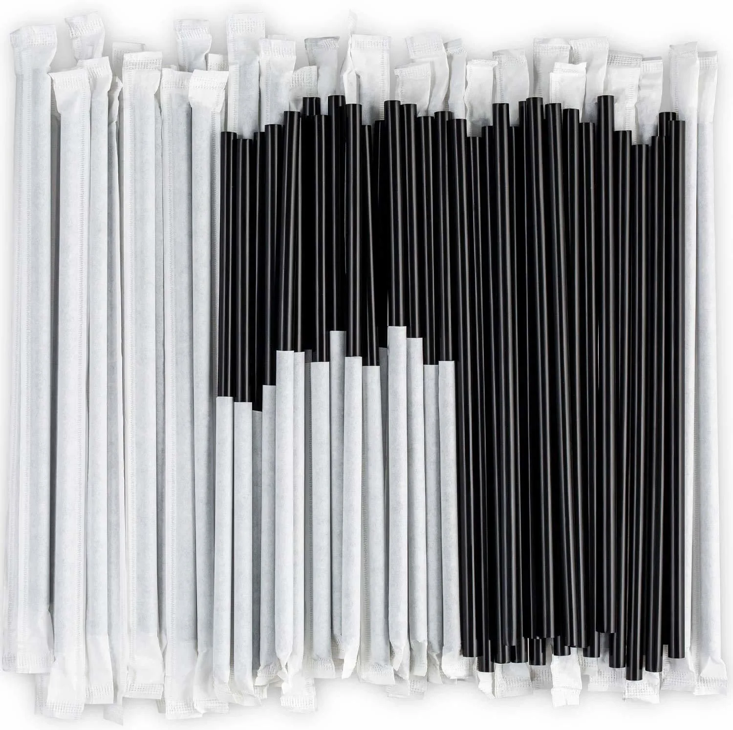 disposable plastic straws wrapped 1