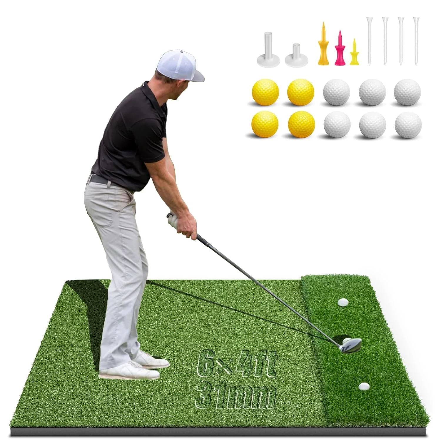 dual turf golf mat 6x4 1
