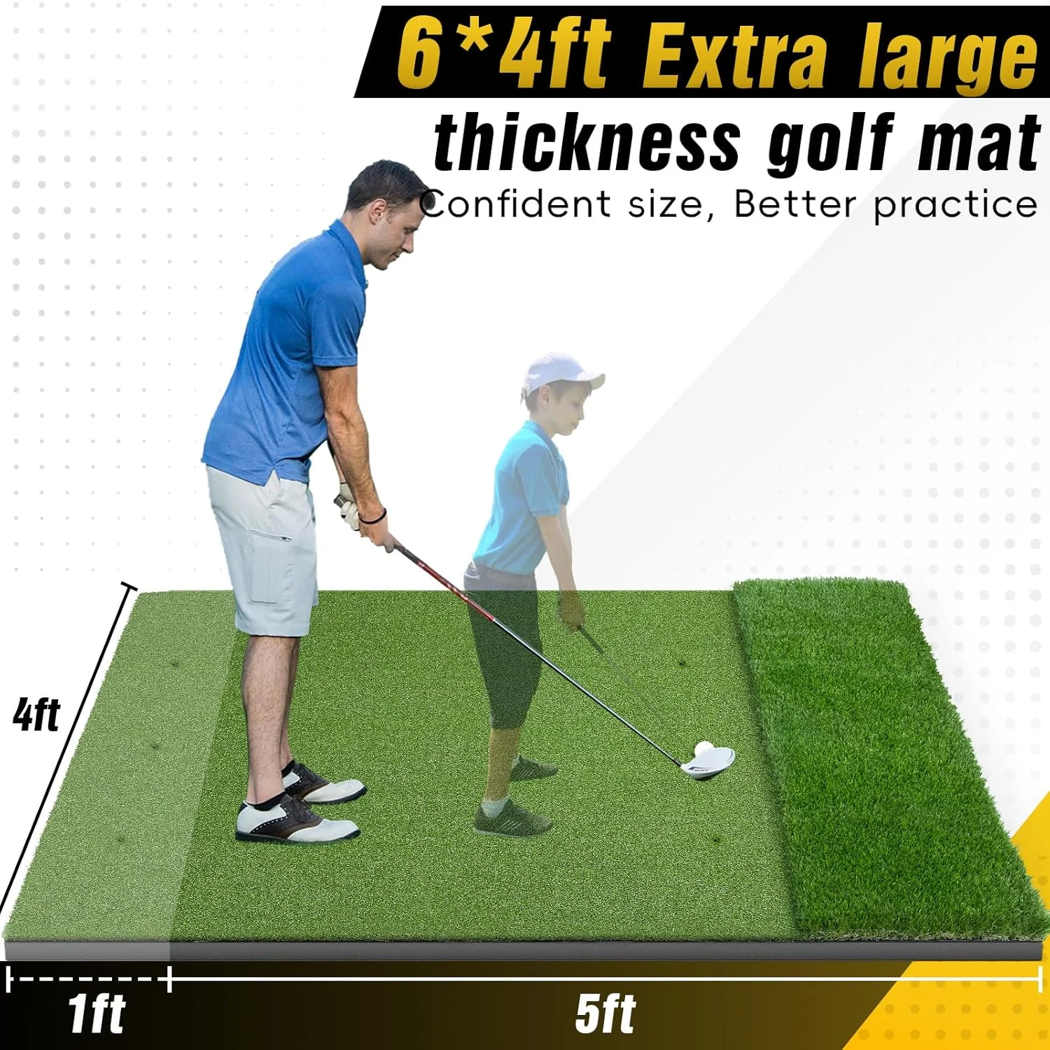 dual turf golf mat 6x4 2