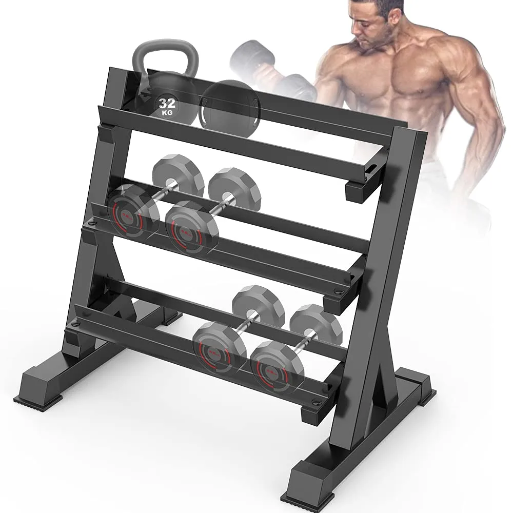 dumbbell rack adjustable 3 tier 1